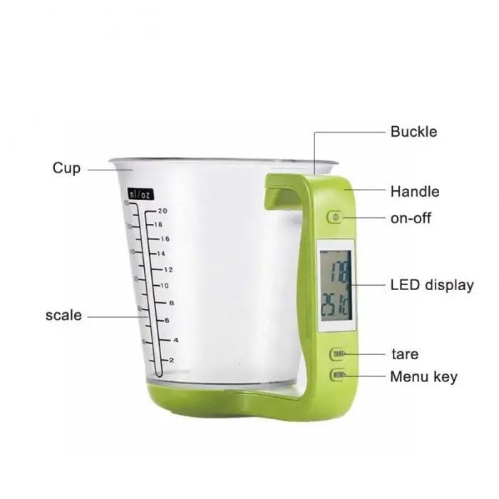 🥣 Taza Medidora Digital con Pantalla LCD