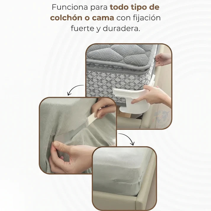 Set de 4 Sujetadores SleepLock™ – Adiós a las sábanas sueltas