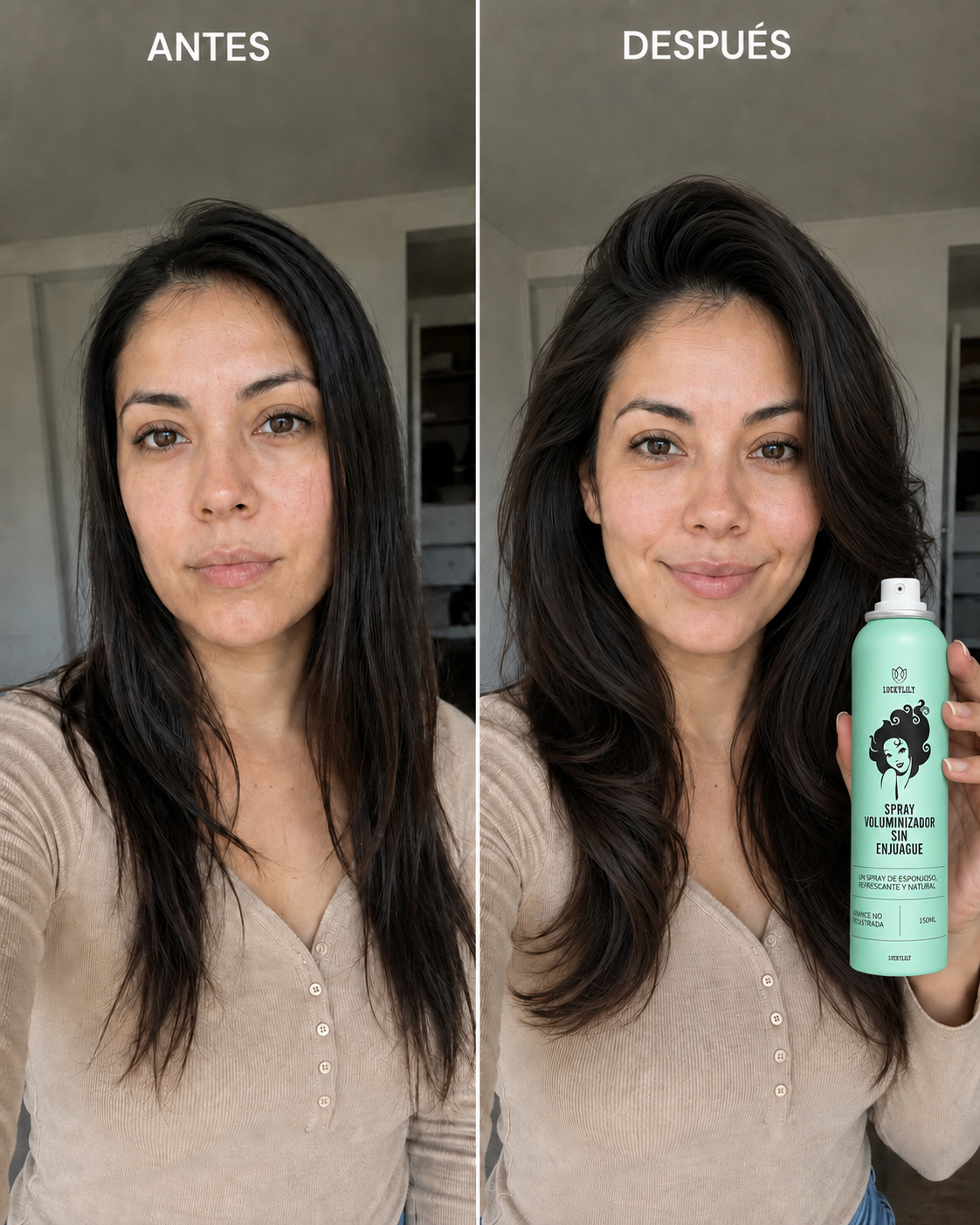 Spray Voluminizador Sin Enjuague Luckylily