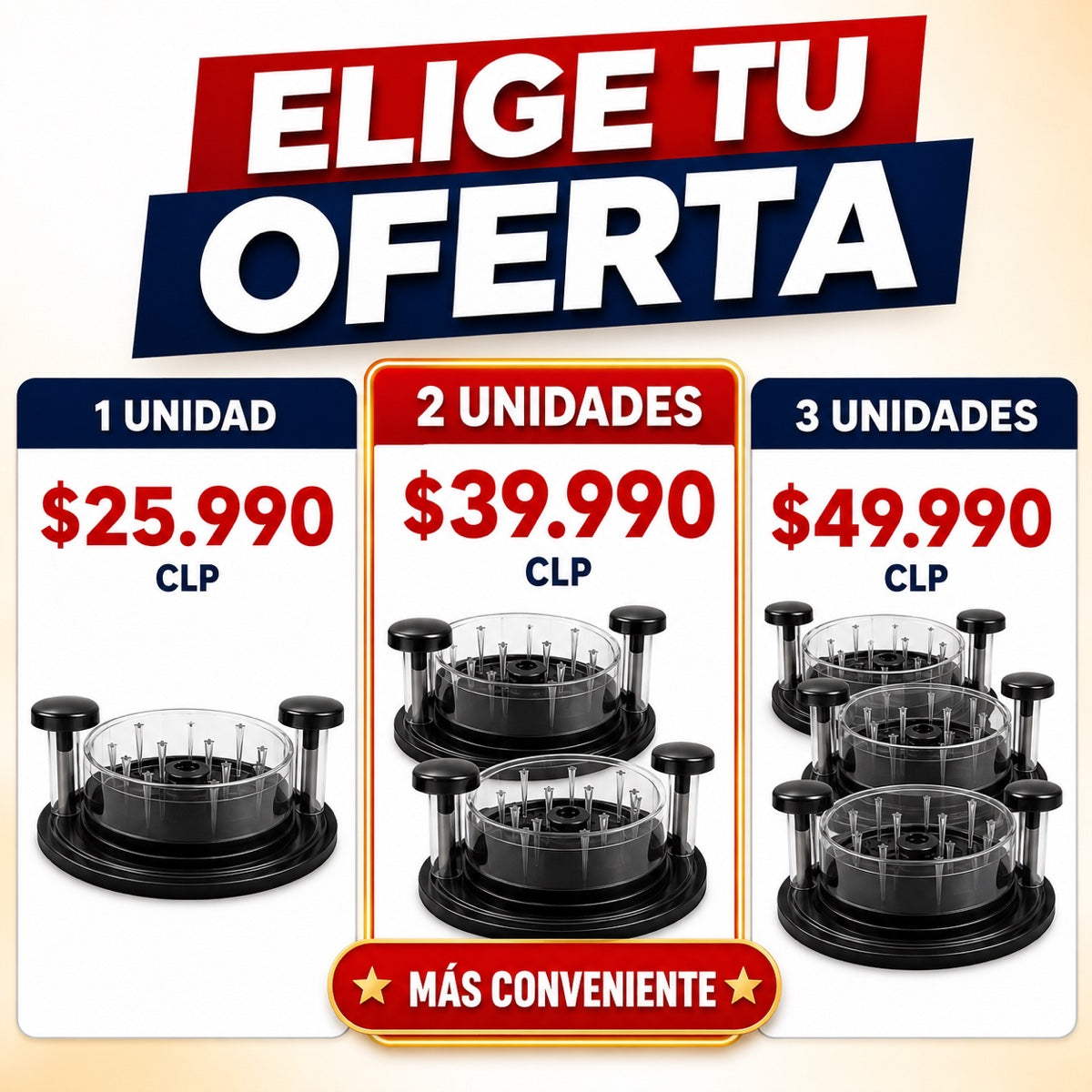 Ofertas de una, dos y tres unidades de DesmenuzaPro