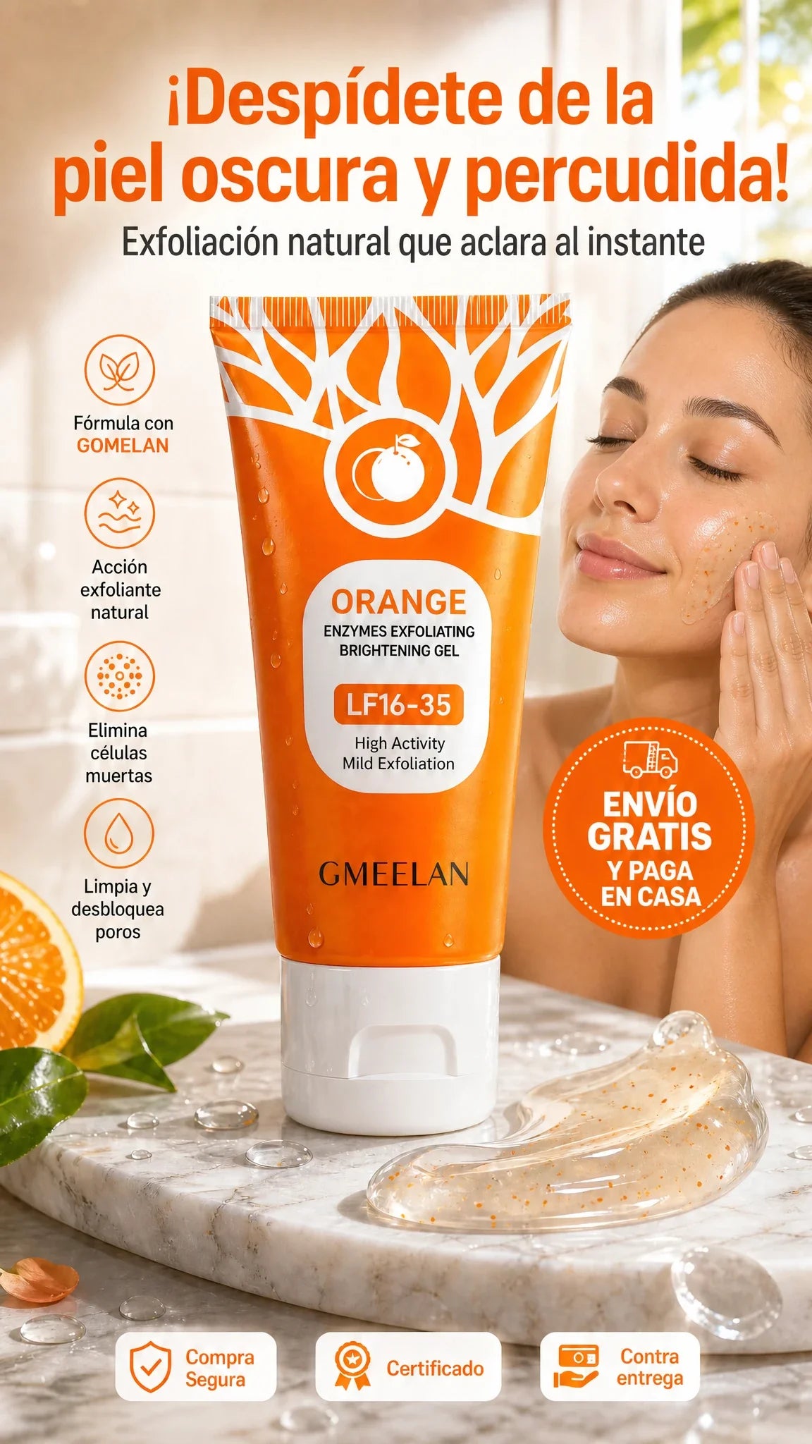 Gel Exfoliante Naranja Natural Piel