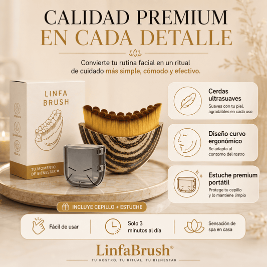 Cepillo drenaje linfático facial LinfaBrush