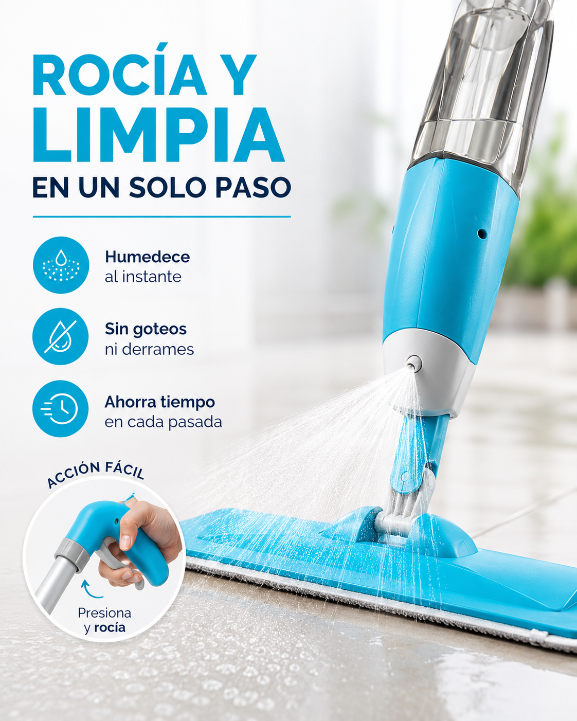 Mopa Trapero Limpiador Rociador spray