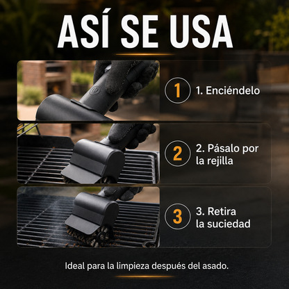 Cepillo limpiador parrilla inalambrico