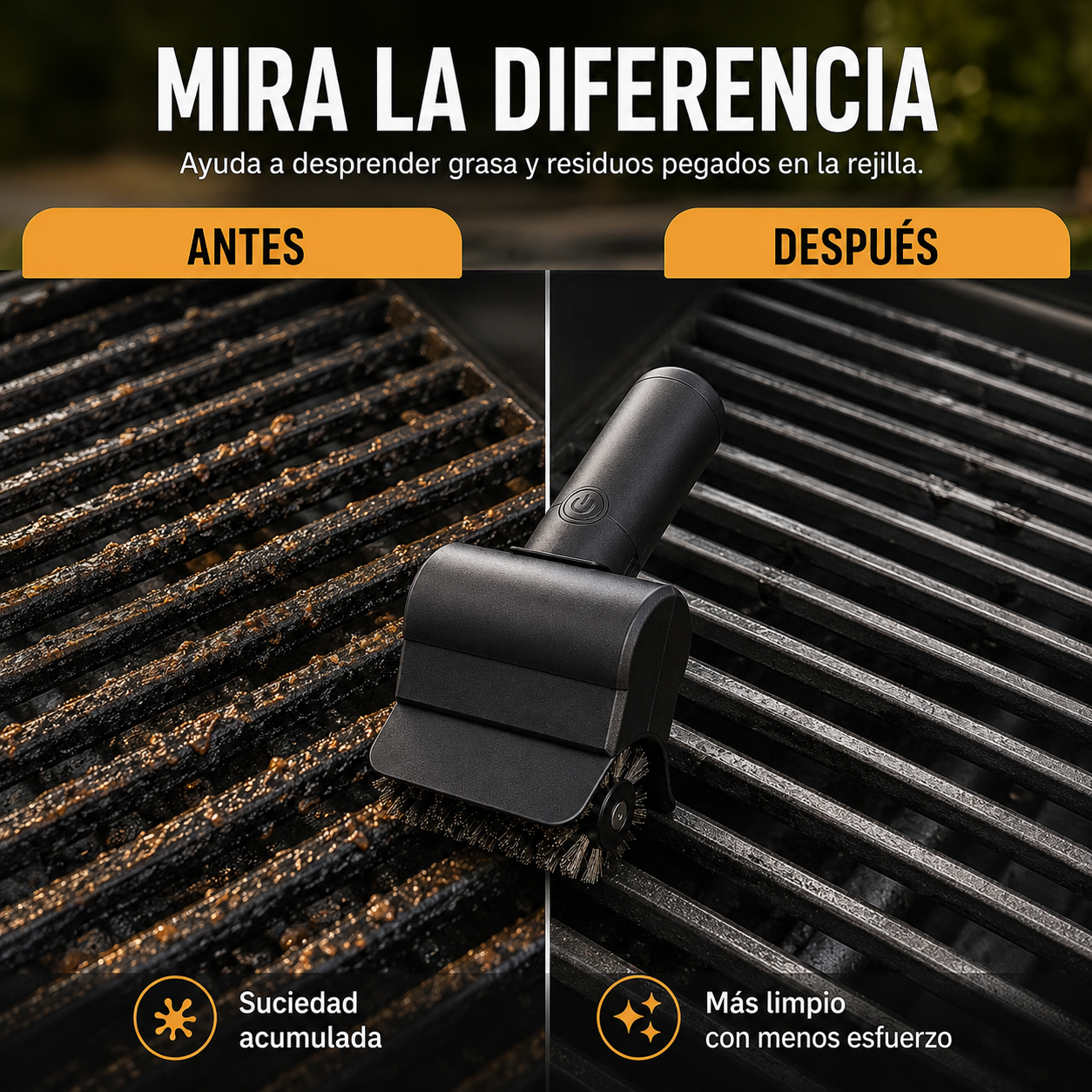 Cepillo limpiador parrilla inalambrico