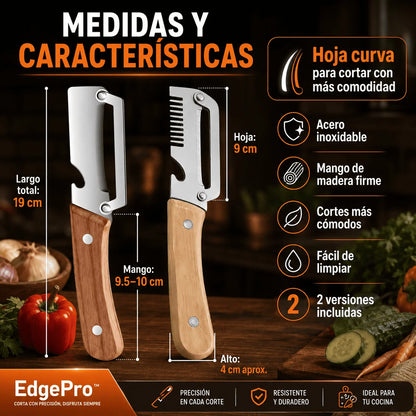 2X1 Cuchillos EdgePro™ | Hoja arqueada para cortar con menos esfuerzo