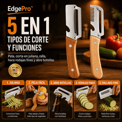 2X1 Cuchillos EdgePro™ | Hoja arqueada para cortar con menos esfuerzo