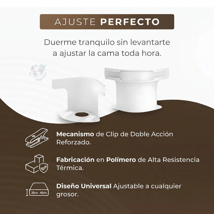Set de 4 Sujetadores SleepLock™ – Adiós a las sábanas sueltas