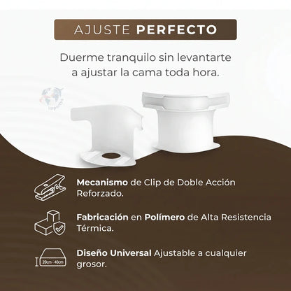 Set de 4 Sujetadores SleepLock™ – Adiós a las sábanas sueltas