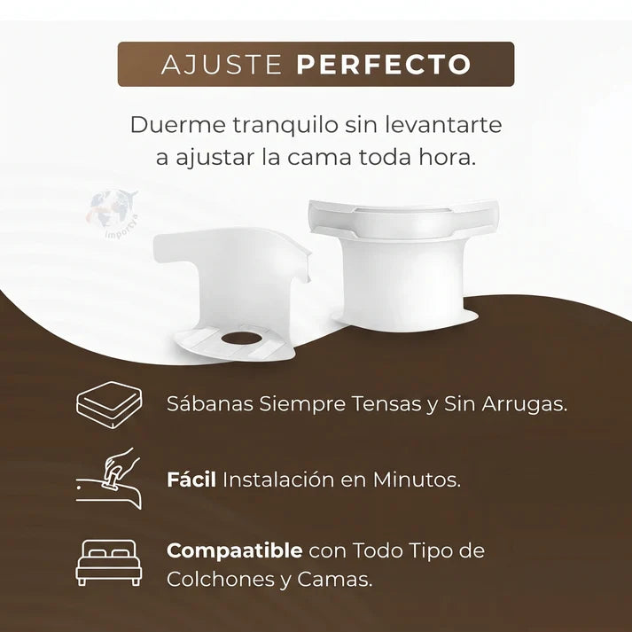 Set de 4 Sujetadores SleepLock™ – Adiós a las sábanas sueltas