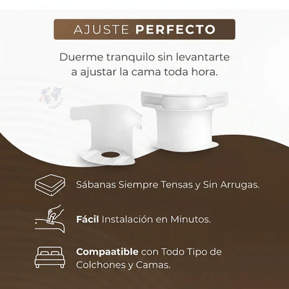 Set de 4 Sujetadores SleepLock™ – Adiós a las sábanas sueltas