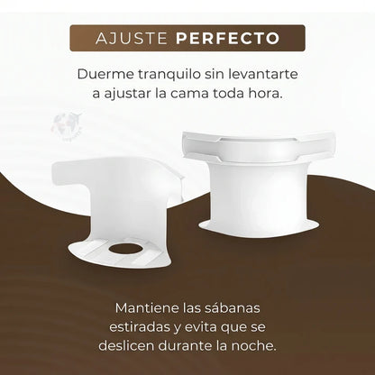 Set de 4 Sujetadores SleepLock™ – Adiós a las sábanas sueltas