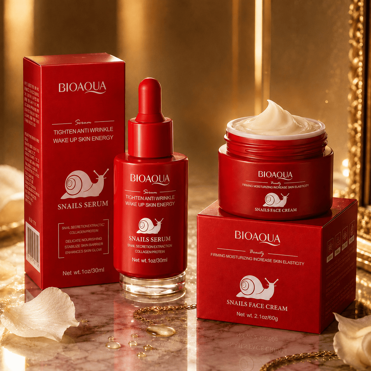 Pack Antiedad Bioaqua Serum Crema