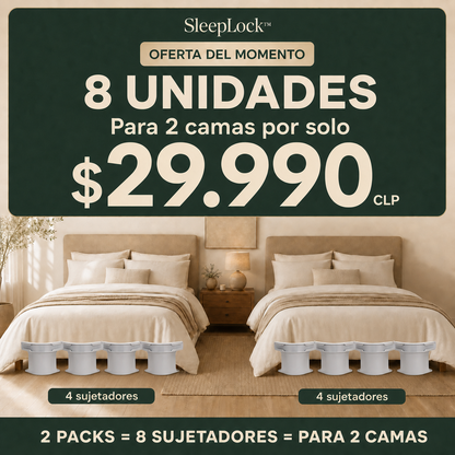 Set de 4 Sujetadores SleepLock™ – Adiós a las sábanas sueltas